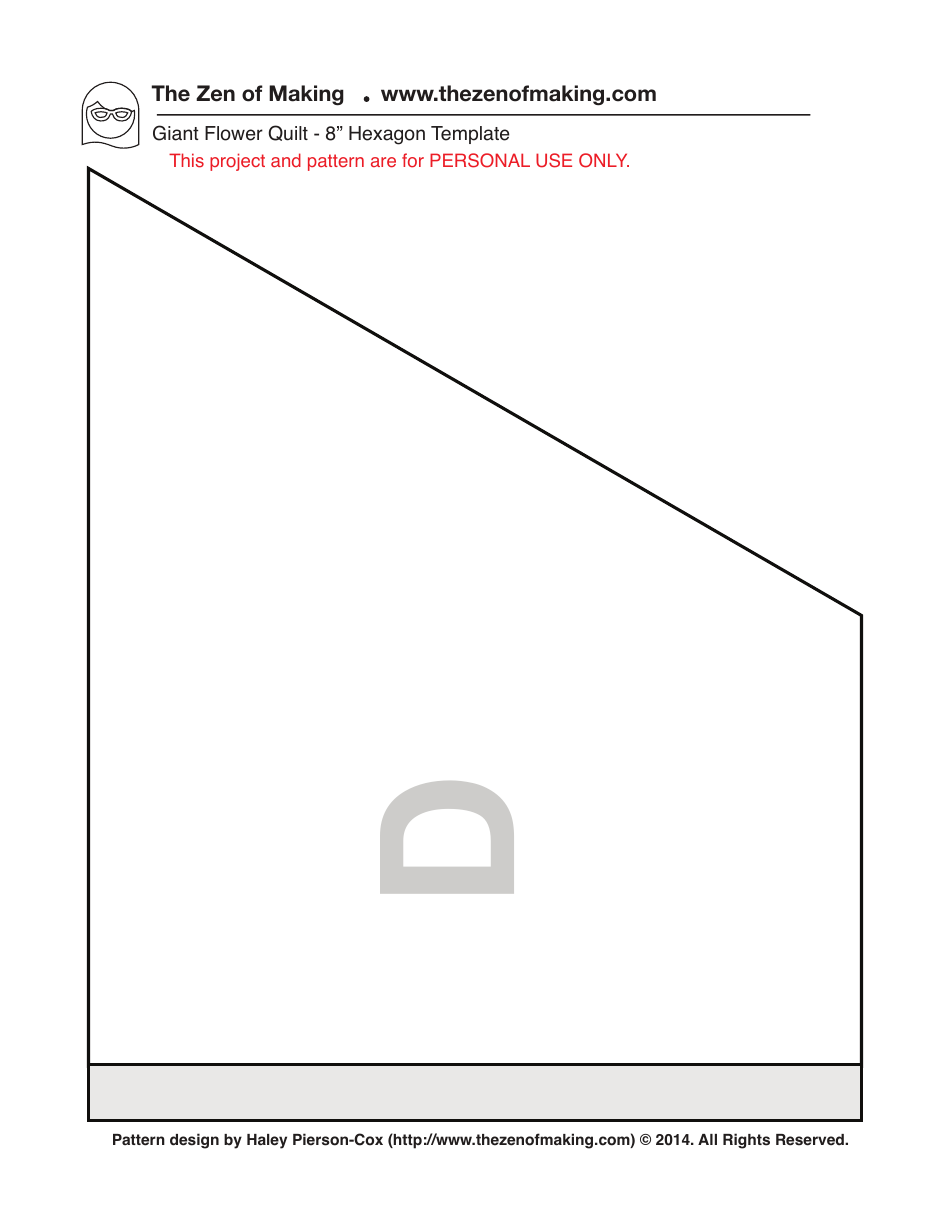 Giant Flower Quilt Block 8 Hexagon Templates - the Zen of Making, Page 3