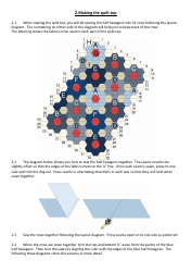 Japanese Hexagon Quilt Pattern Template, Page 3