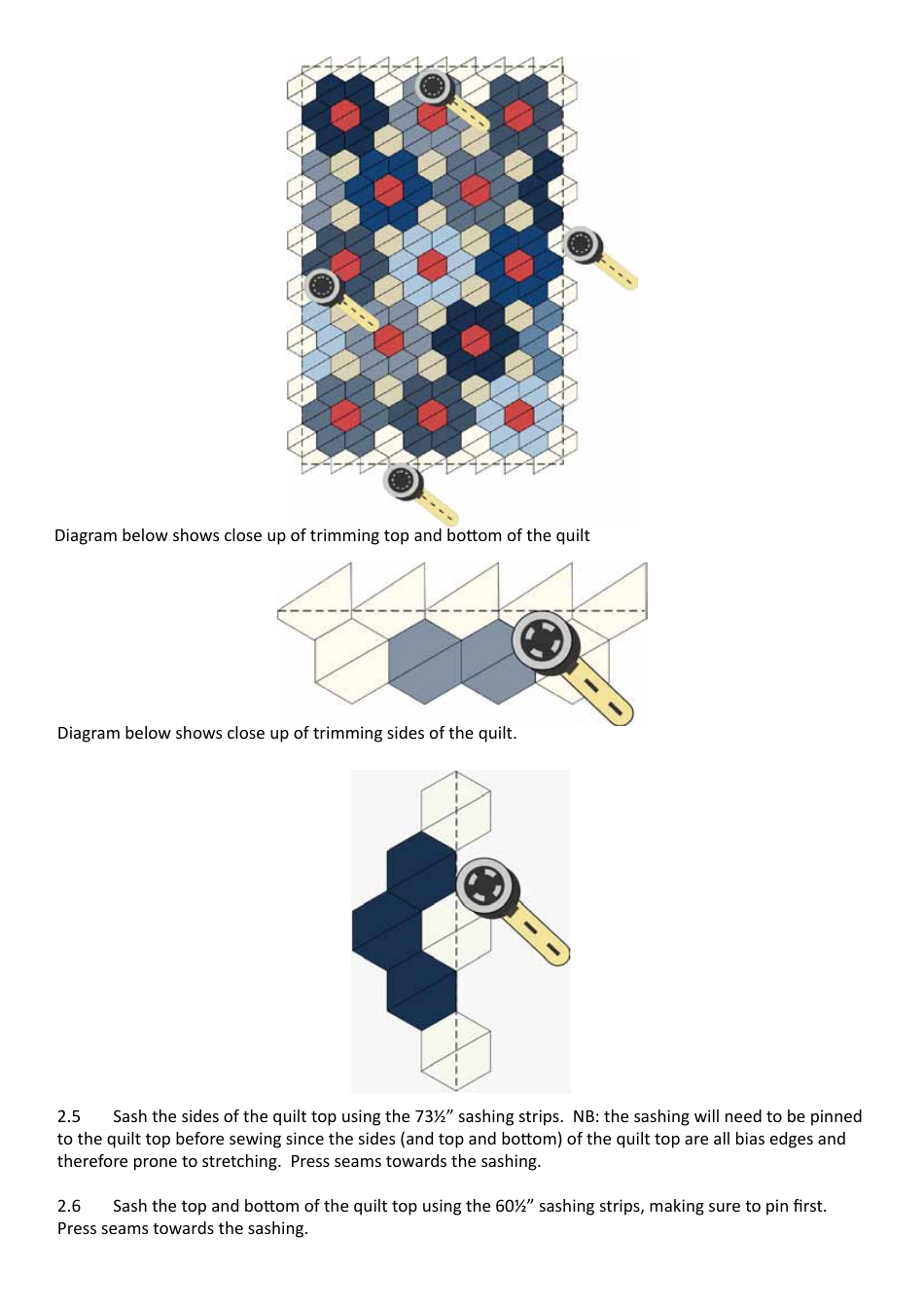 Japanese Hexagon Quilt Pattern Template Download Printable PDF