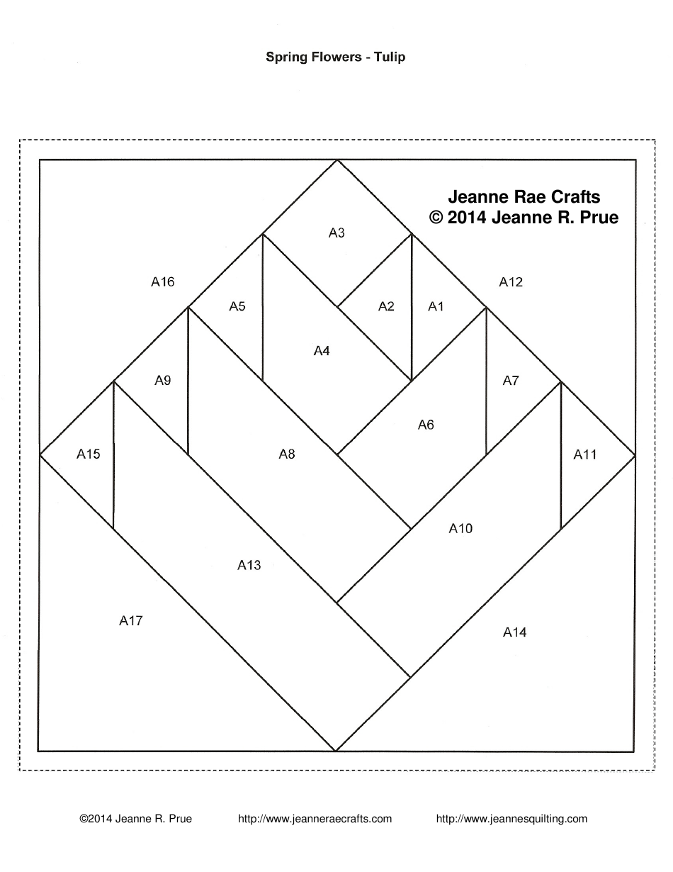 Spring Flowers Quilted Wall Hanging Templates - Jeanne R. Prue, Page 4