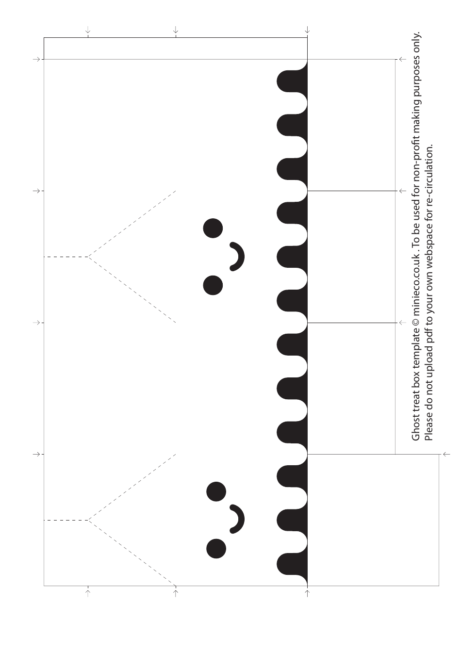 Ghost Treat Box Template, Page 1