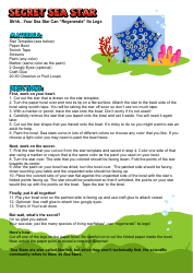 Document preview: Paper Sea Star Template