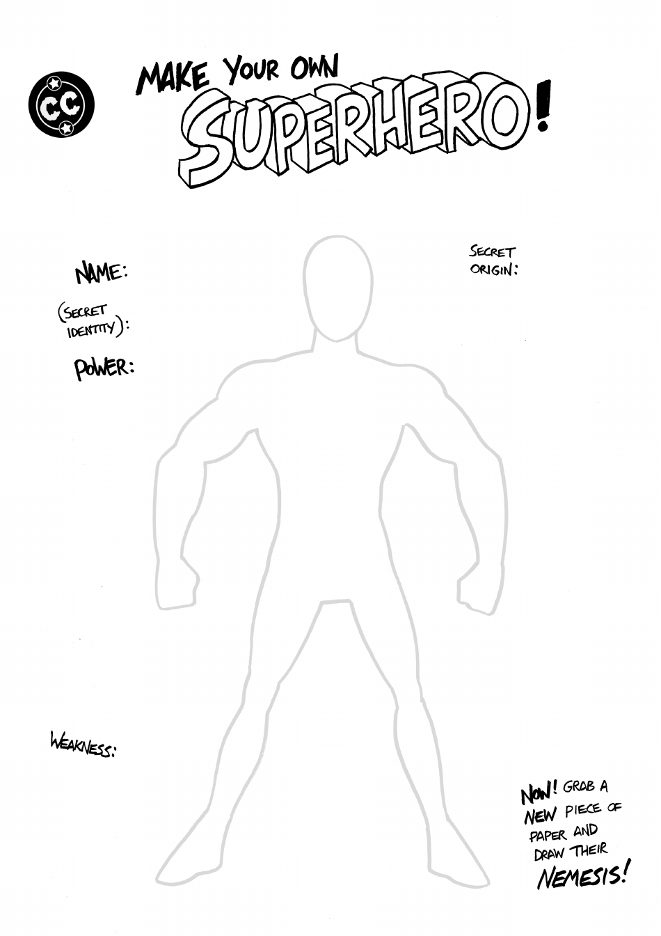 Superhero Design Templates, Page 1
