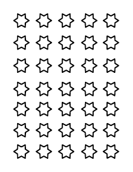 Document preview: 1 Inch 6 Point Star Templates