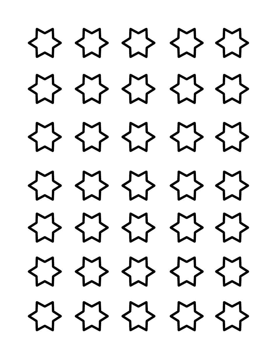 1 Inch 6 Point Star Templates - printable star templates for various crafts and projects.