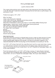 First Love Baby Quilt Pattern Templates, Page 2