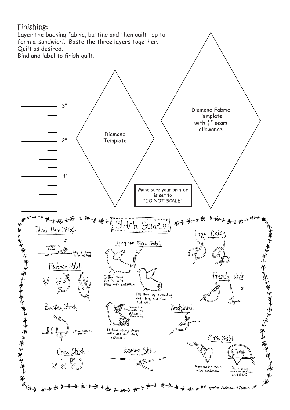 First Love Baby Quilt Pattern Templates, Page 4