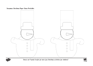 Document preview: Snowman Christmas Paper Chain Template - Twinkl