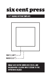 Document preview: 1.5" Square Button Template