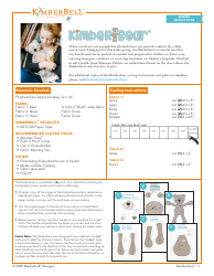 Document preview: Kimberbear Sewing Patten Templates