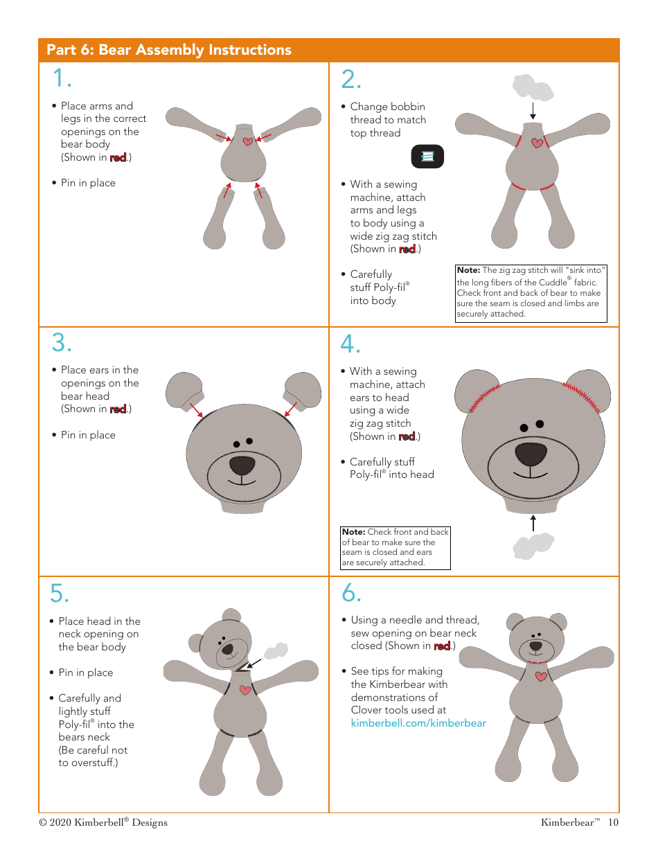 Kimberbear Sewing Patten Templates, Page 10