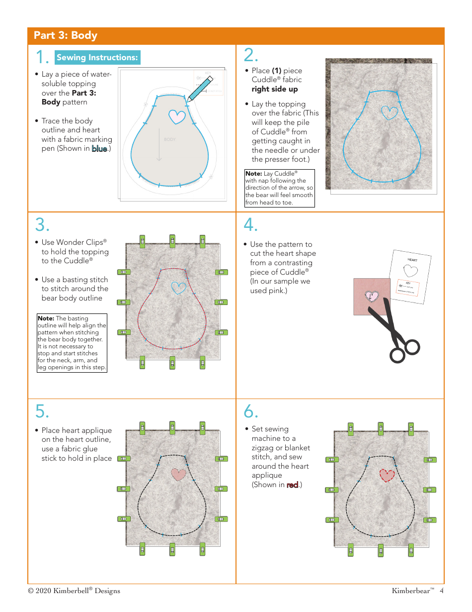 Kimberbear Sewing Patten Templates, Page 4