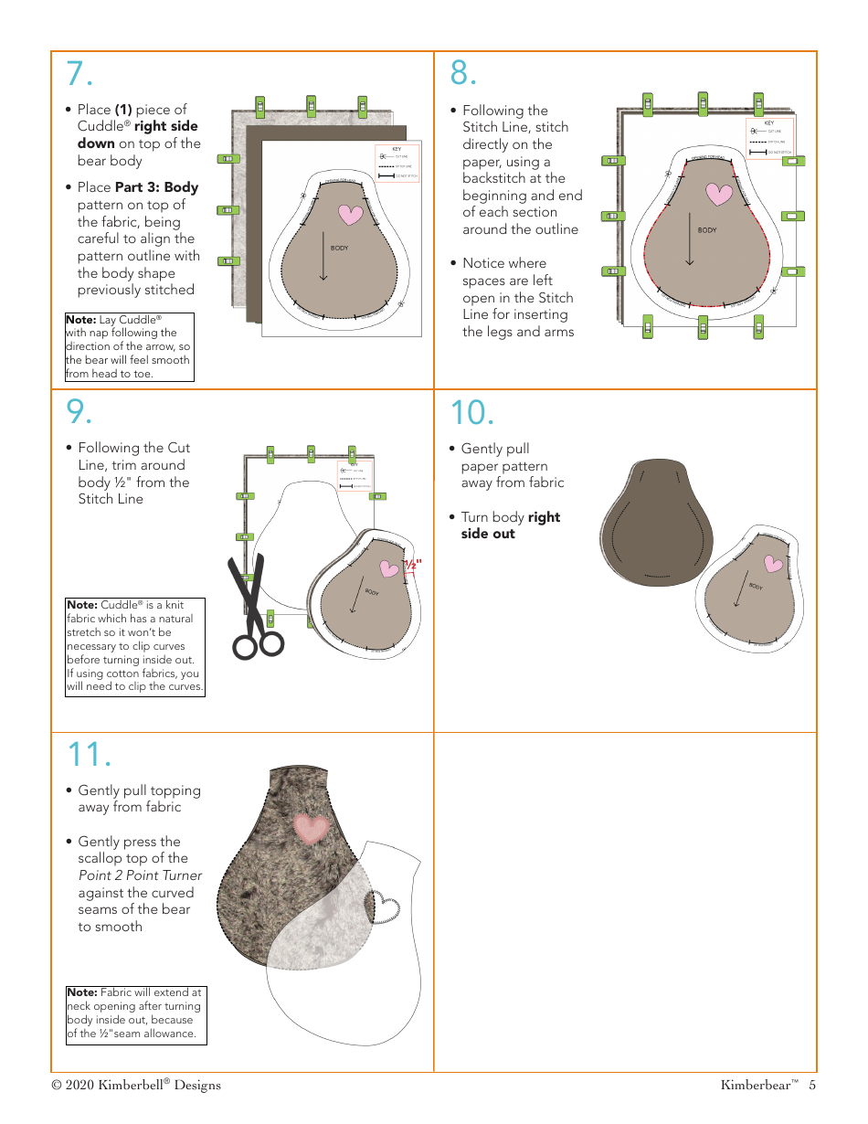 Kimberbear Sewing Patten Templates, Page 5