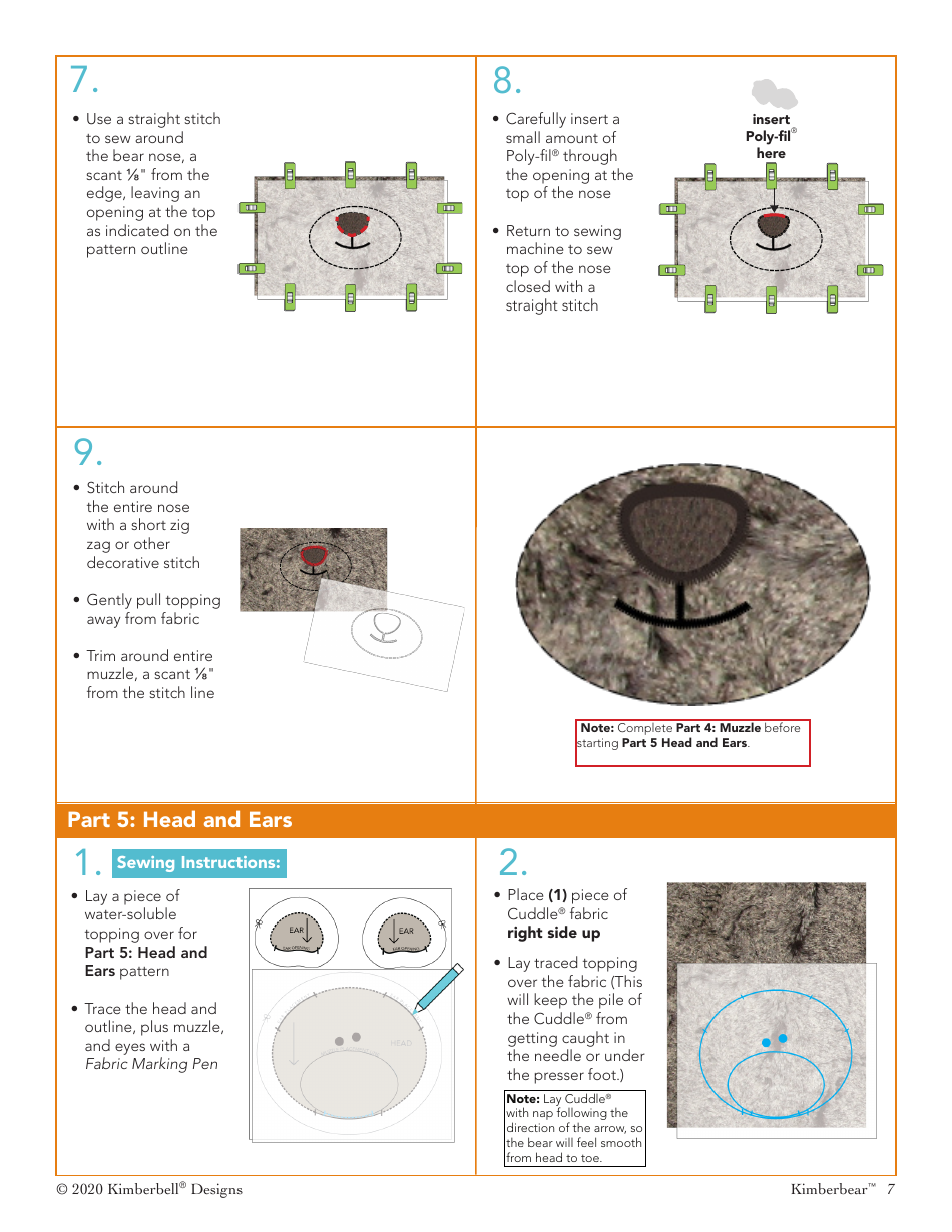 Kimberbear Sewing Patten Templates, Page 7