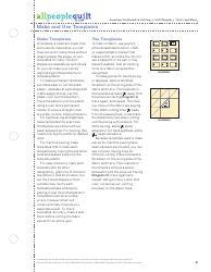 Sew Far, Sew Good Quilt Pattern Template, Page 2