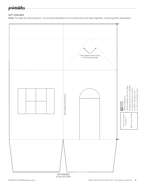 Gift House Box Templates