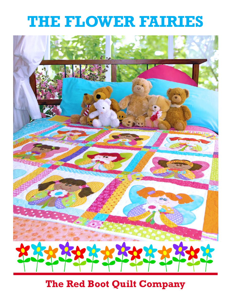 Flower Fairies Quilt Pattern Templates - Exquisite floral-themed quilt patterns offered by Templateroller.com