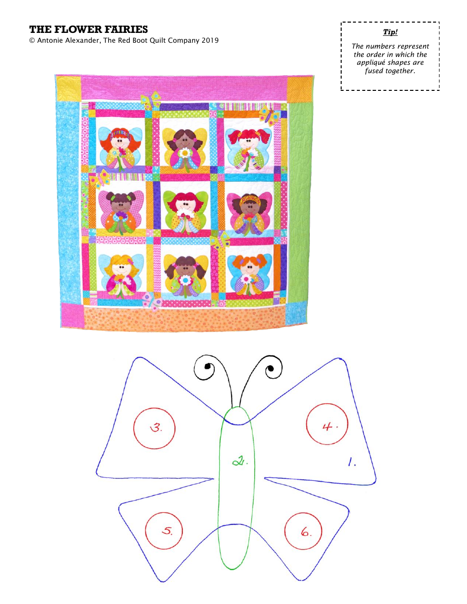 Flower Fairies Quilt Pattern Templates, Page 6