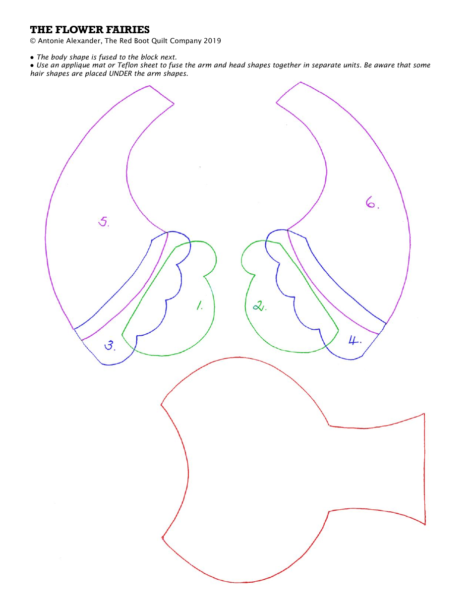 Flower Fairies Quilt Pattern Templates, Page 8