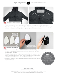 Night Fury Hoodie Sewing Pattern Templates, Page 11