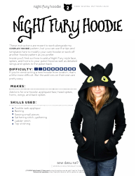 Night Fury Hoodie Sewing Pattern Templates, Page 2