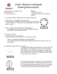 Document preview: Cloth/Balloon Volleyball Sewing Pattern Templates