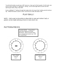 Cloth/Balloon Volleyball Sewing Pattern Templates, Page 2