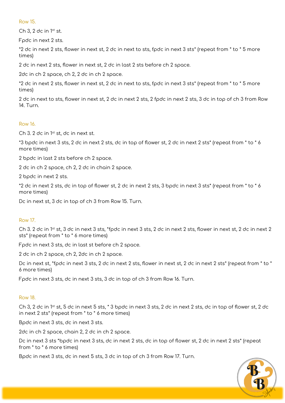 Flower Child Shawl Crochet Pattern, Page 10