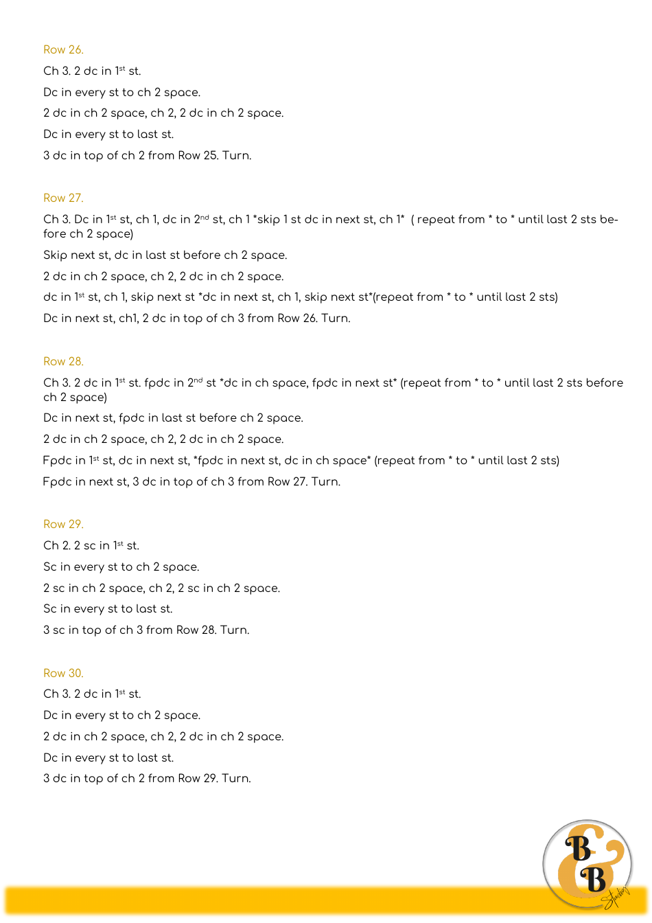 Flower Child Shawl Crochet Pattern, Page 13