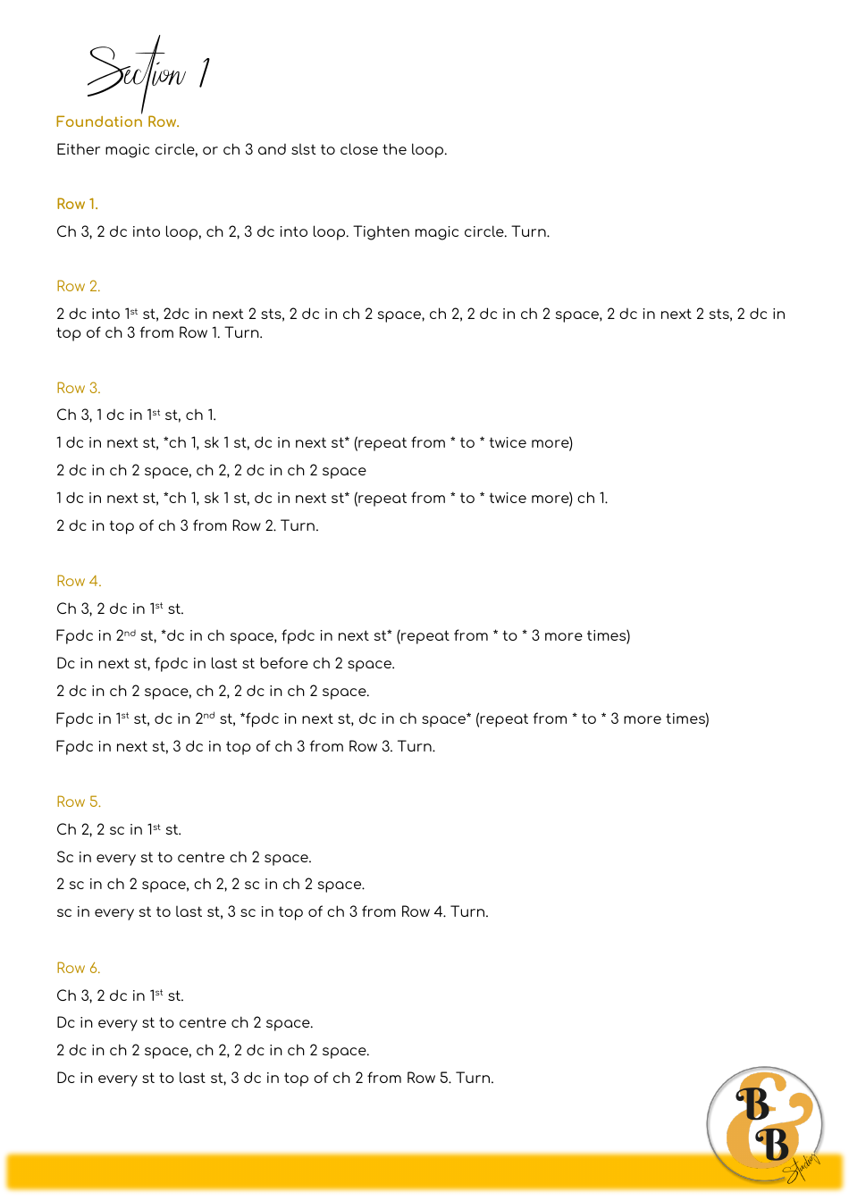 Flower Child Shawl Crochet Pattern, Page 7