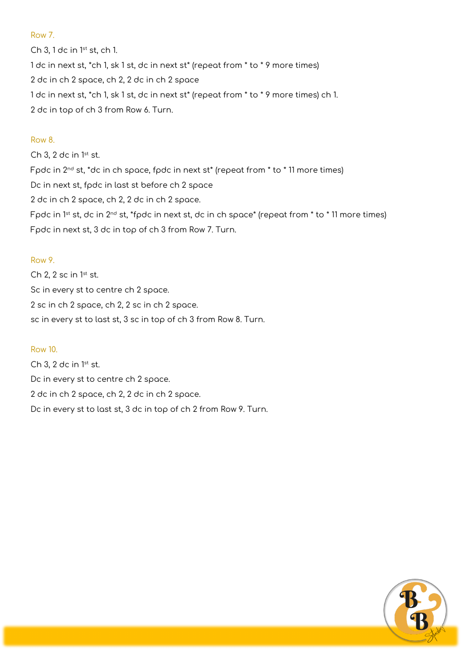 Flower Child Shawl Crochet Pattern, Page 8