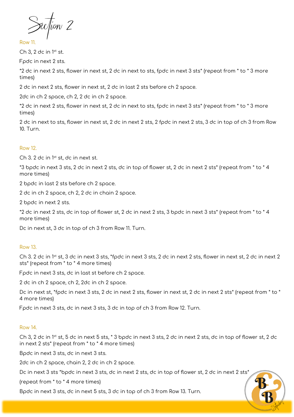 Flower Child Shawl Crochet Pattern, Page 9