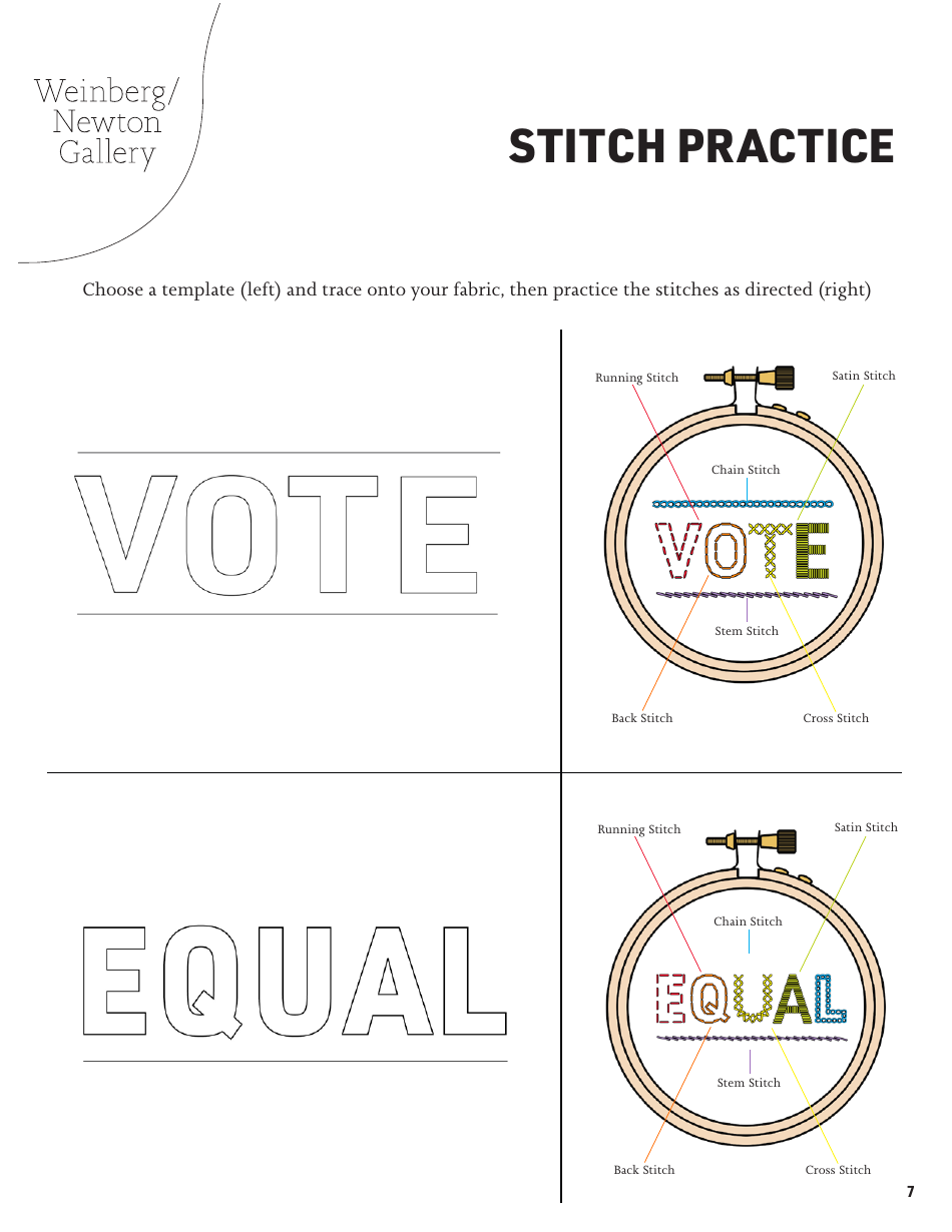 Social Justice Patch Stitch Pattern Templates, Page 7