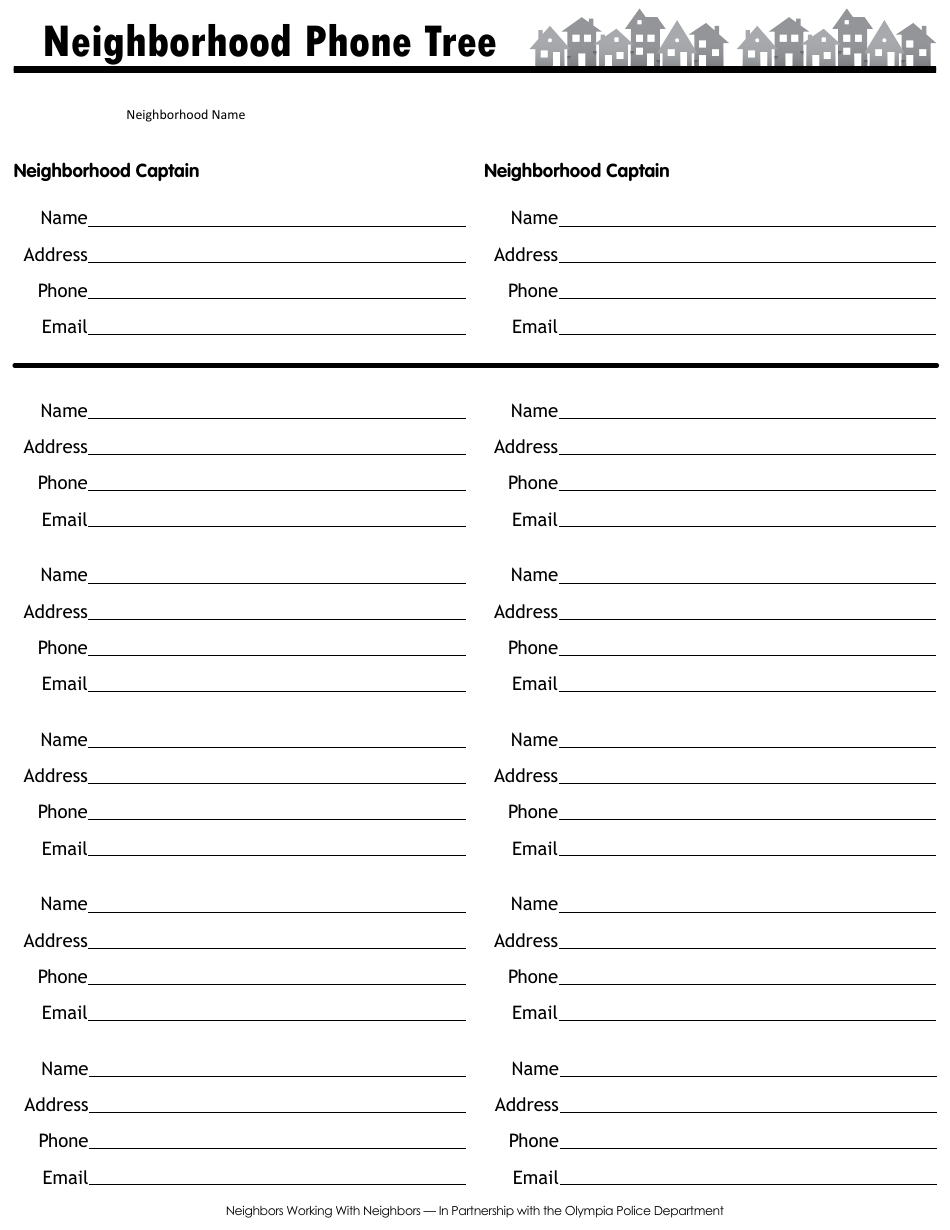 Neighborhood Phone Tree - City of Olympia, Washington, Page 3