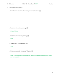 Chem 140 Final Exam a Key, Page 10