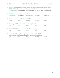 Chem 140 Final Exam a Key, Page 4