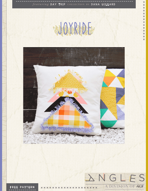 Joyride Pillow Design Pattern Templates - Art Gallery Quilts
