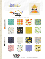 Joyride Pillow Design Pattern Templates - Art Gallery Quilts, Page 2