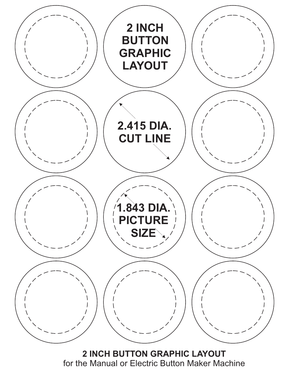 2 Inch Button Graphic Layout, Page 1