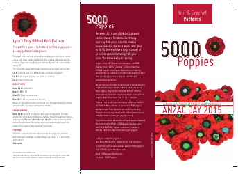 Document preview: Poppy Knit & Crochet Patterns - 5000 Poppies