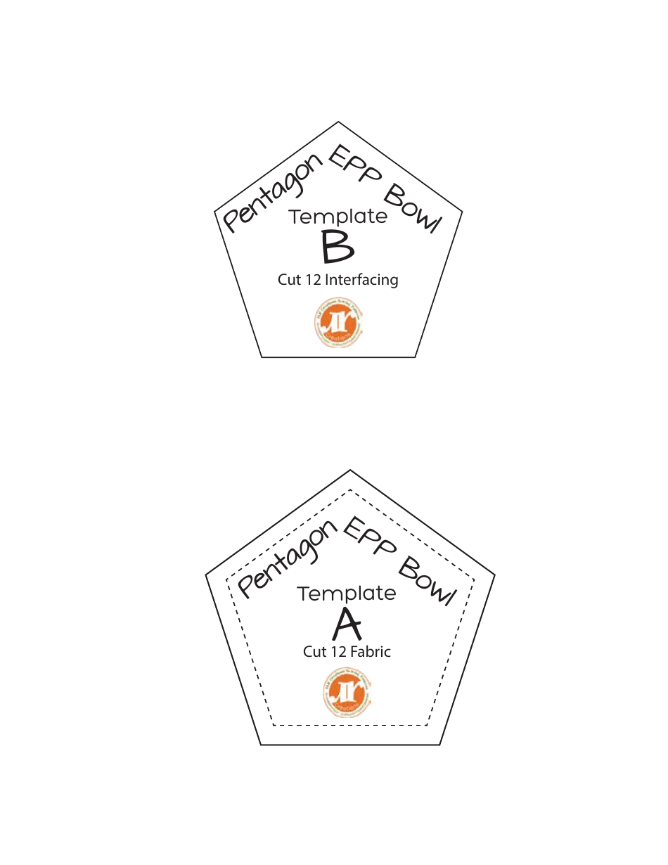 Pentagon Fabric Bowl Pattern Templates - Carrie Lehman and Rachel Roush, Page 7