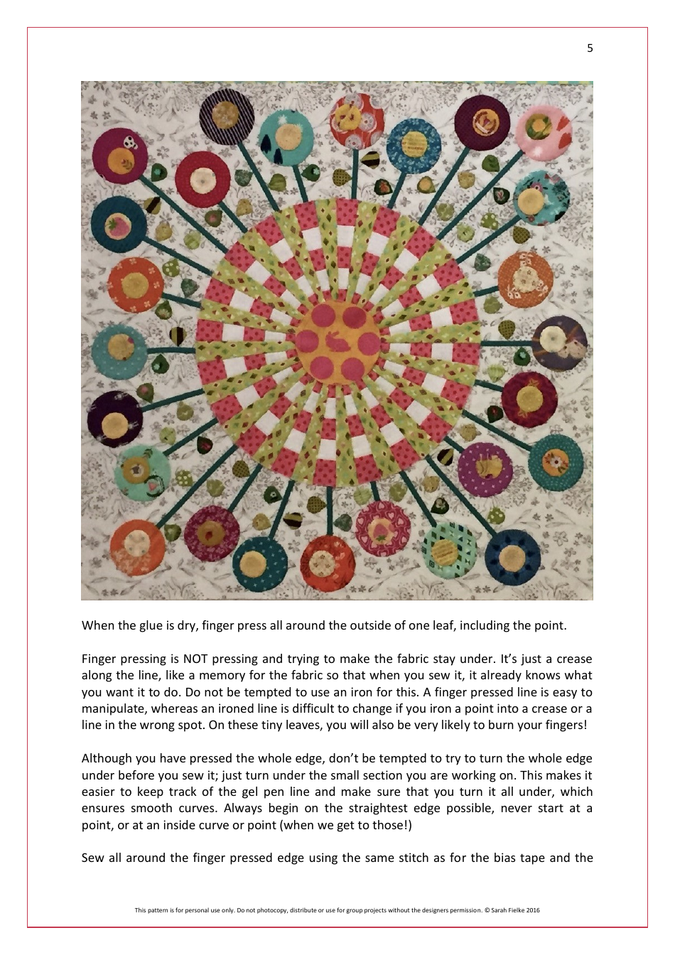 Down the Rabbit Hole Quilting Pattern - Sarah Fielke, Page 5