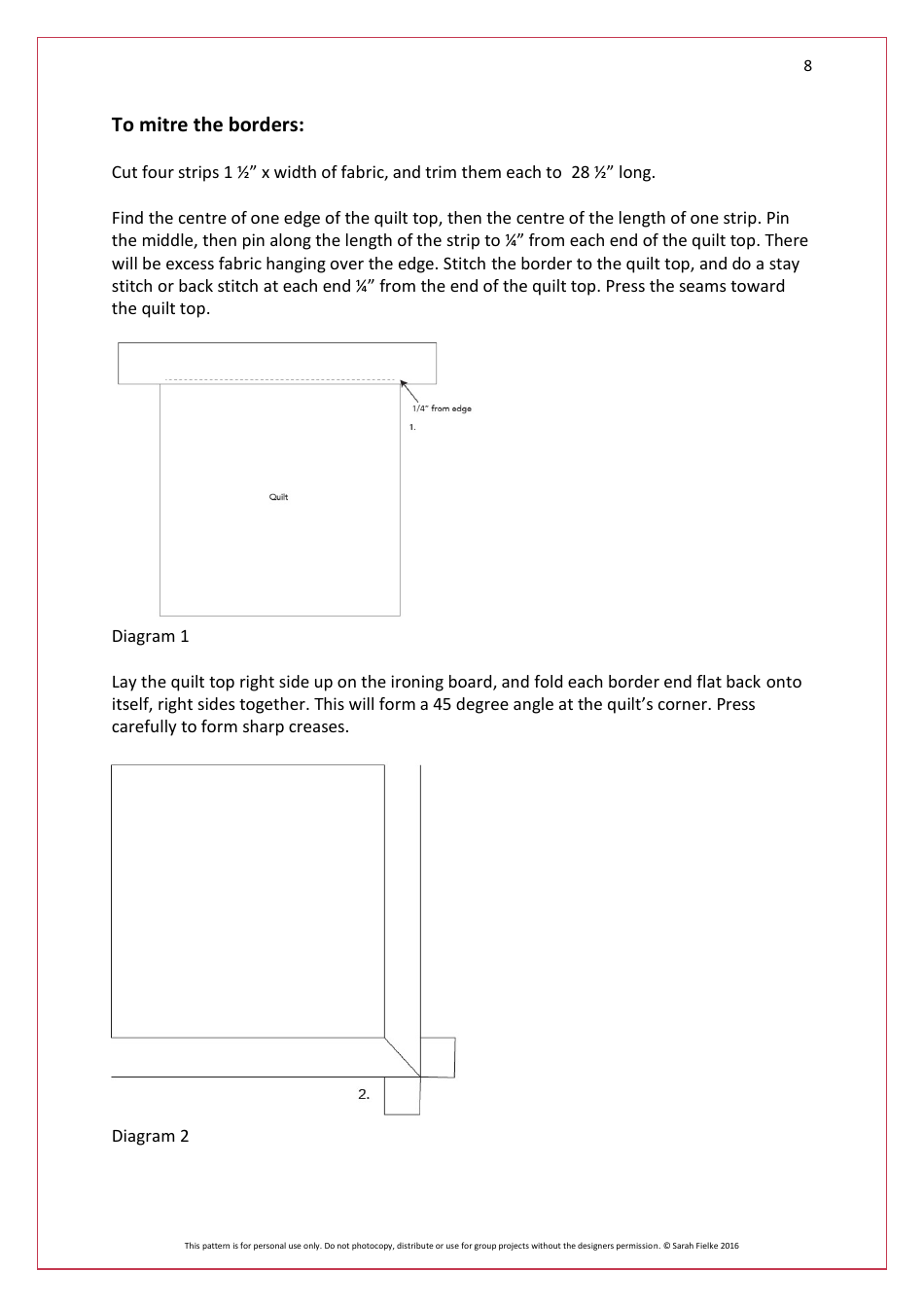 Down the Rabbit Hole Quilting Pattern - Sarah Fielke, Page 8