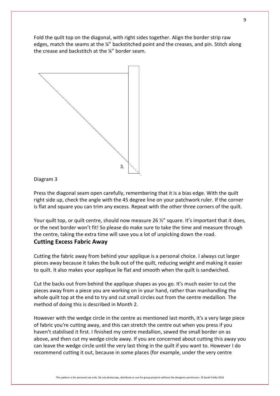 Down the Rabbit Hole Quilting Pattern - Sarah Fielke, Page 9