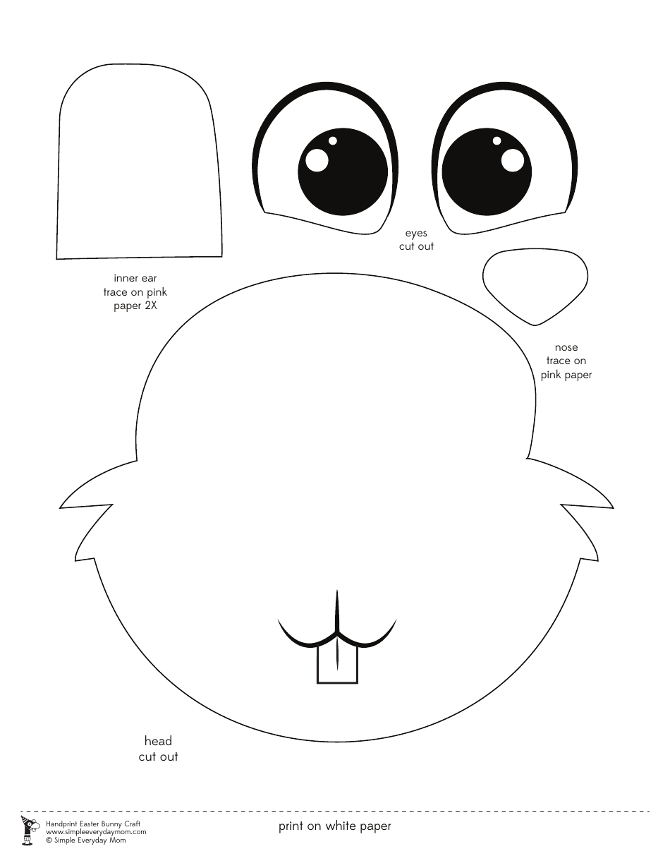 Handprint Easter Bunny Craft Templates - Simple Everyday Mom, Page 2