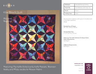 Document preview: Kite Block Quilt Pattern Template