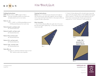 Kite Block Quilt Pattern Template, Page 3