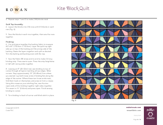 Kite Block Quilt Pattern Template, Page 4