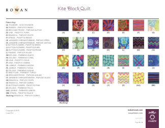 Kite Block Quilt Pattern Template, Page 6