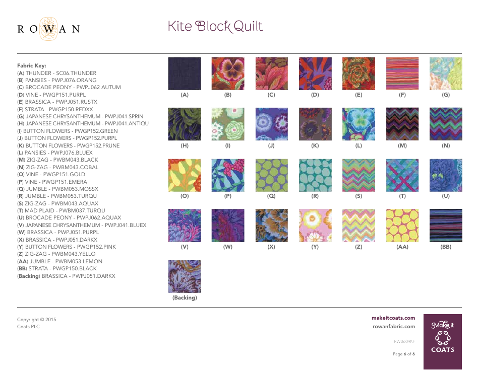 Kite Block Quilt Pattern Template, Page 6